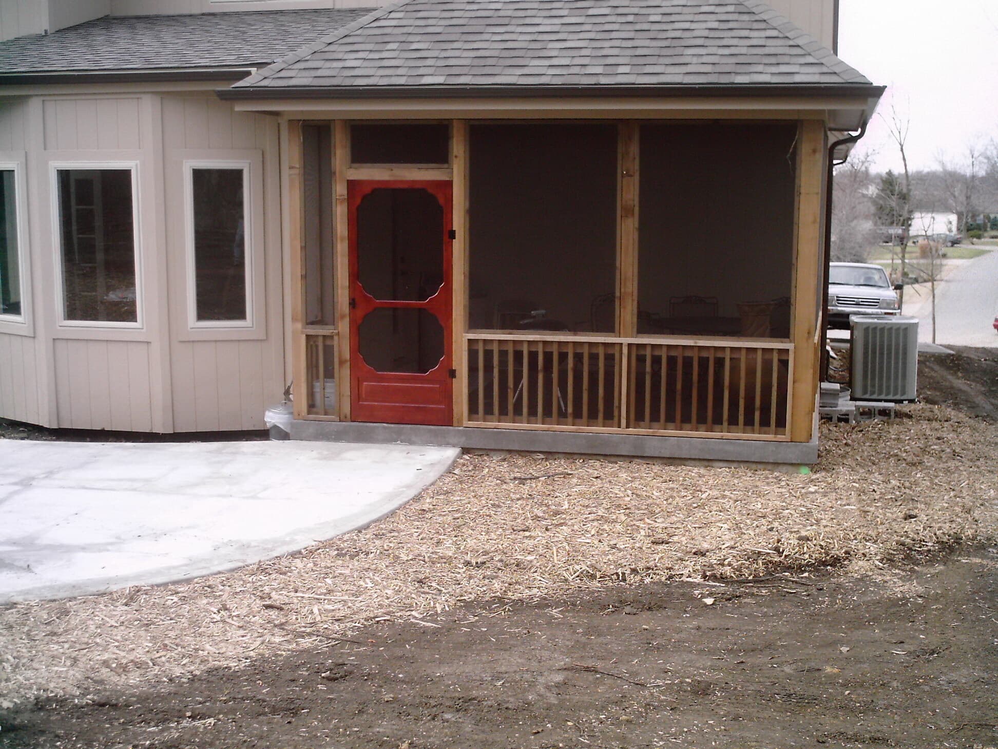 Original yard photo before redesign